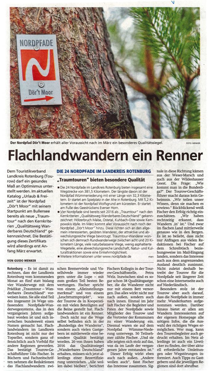 2019 02 ROW Kreiszeitung Flachlandwandern ein Renner vom21022019